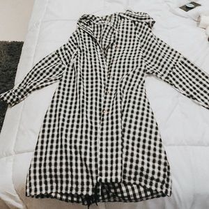 Checkered Trench-coat